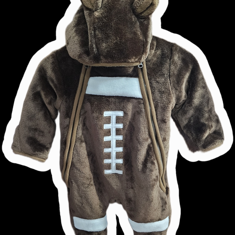 Brown Fuzzy Bear Onesie